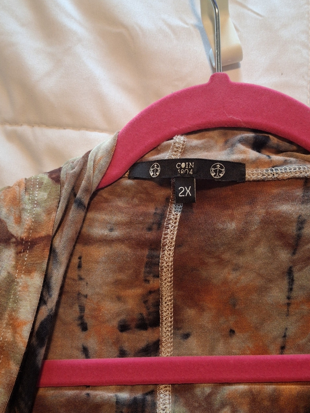 Long Copper Tie-Dye Cardigan by Ccïn 1904 - Size 2X